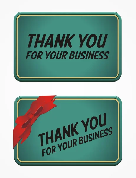 Thank you for your business card — Stock Vector