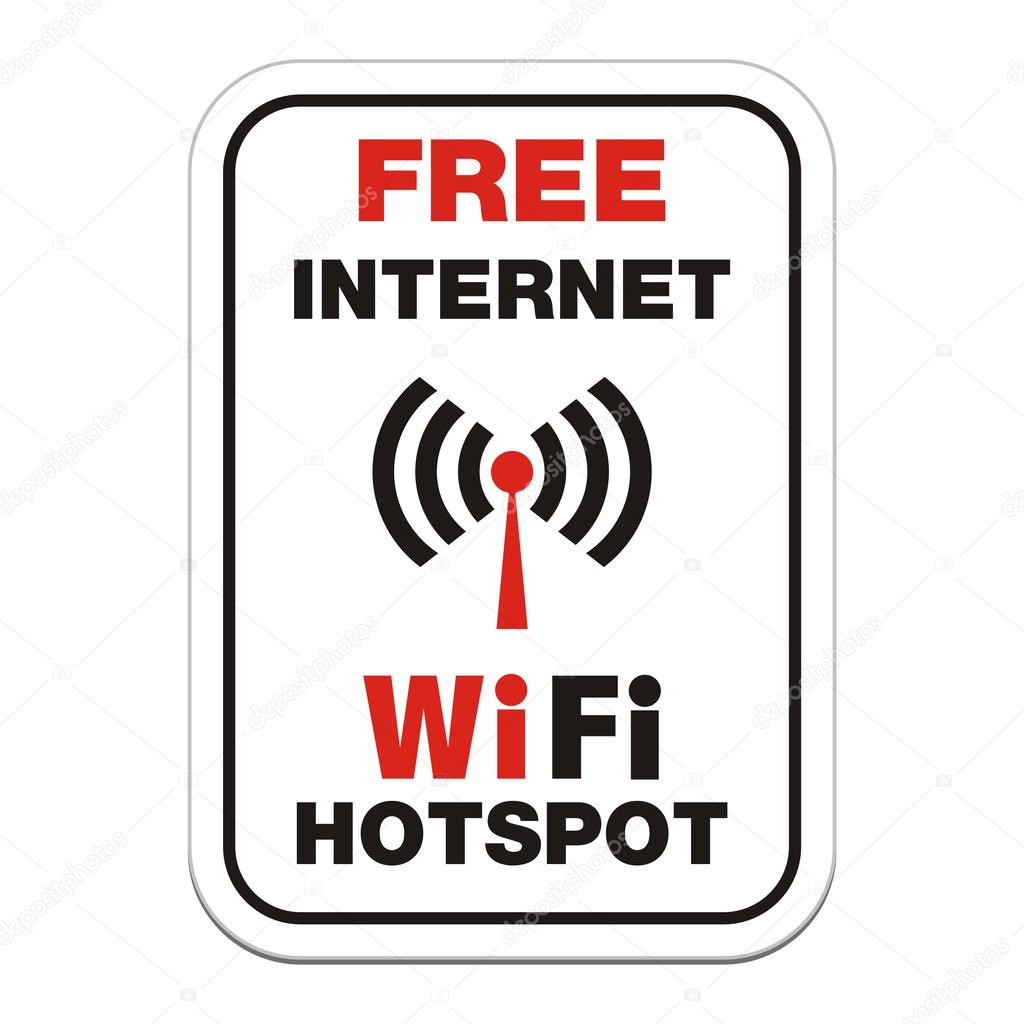 Hot Spot gratuito  Free Internet Access  Free Zone Cartello adesivo Wi-Fi Free 