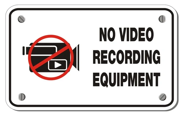 Нет видеозаписи оборудования прямоугольник знак — стоковый вектор