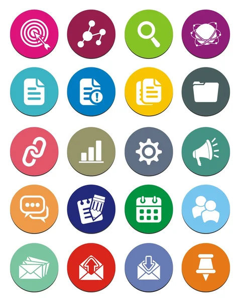 SEO round icon sets — Stock Vector