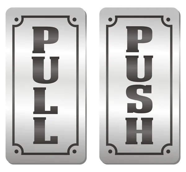 Push and pull door signs Vector Graphics