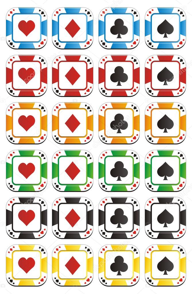 Poker chip button apps