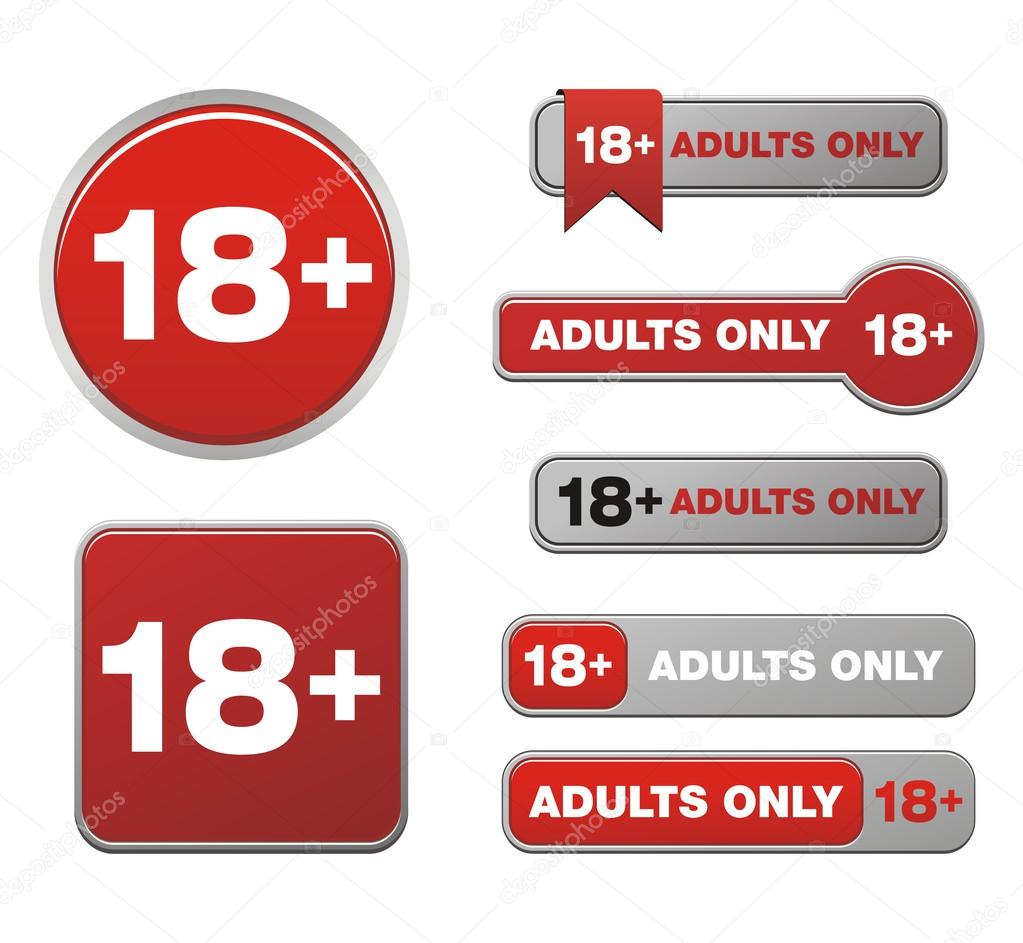 18plus for adults only button sets