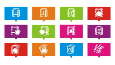 veritabanı kazasında dikdörtgen işaretçi setleri