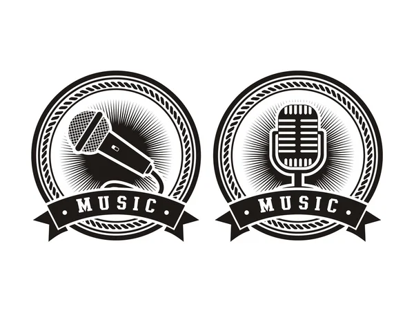 Muziek badges — Stockvector