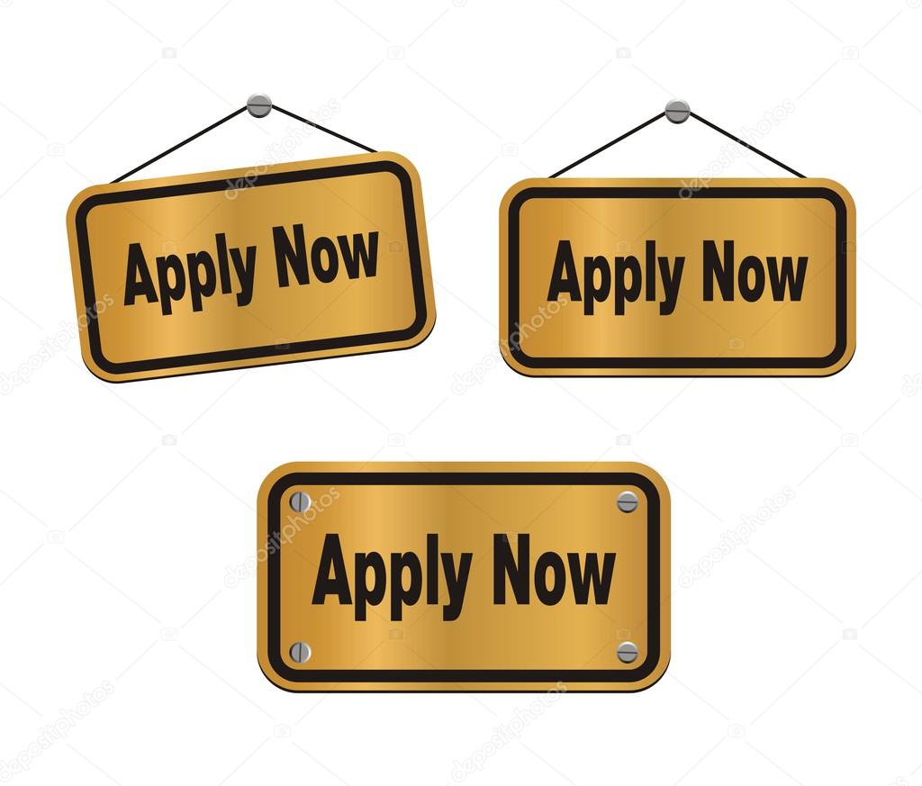 Apply now - bronze signs