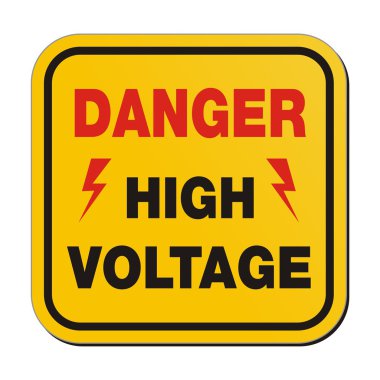 tehlike yüksek gerilim Elektrik Ekipmanları - sarı işareti