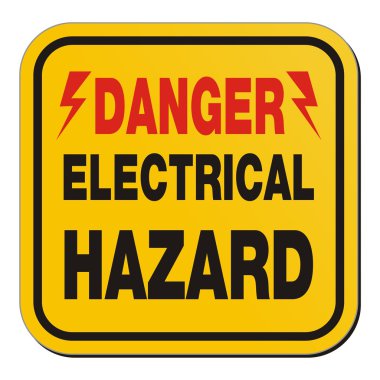 tehlike elektrik tehlikesi - sarı işareti