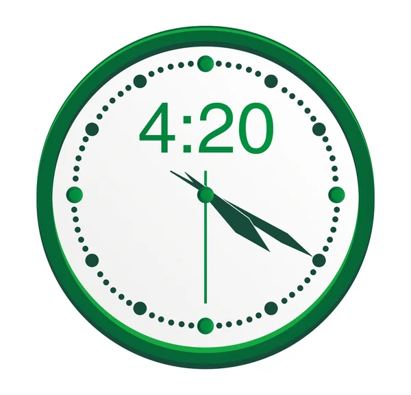 4: 20 orologio — Vettoriale Stock