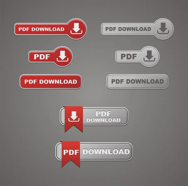 PDF bouton de téléchargement — Image vectorielle