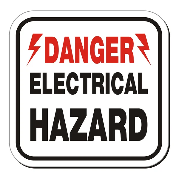 Peligro señal de peligro eléctrico — Vector de stock