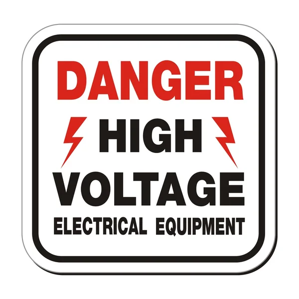 Danger signe d'équipement électrique haute tension — Image vectorielle