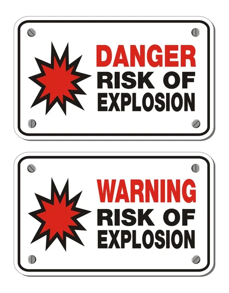 Ryzyko eksplozji - prostokąt znak — Wektor stockowy