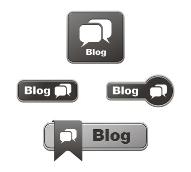 siyah blog düğmeleri