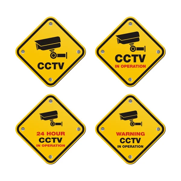 CCTV ulicy znaki — Wektor stockowy