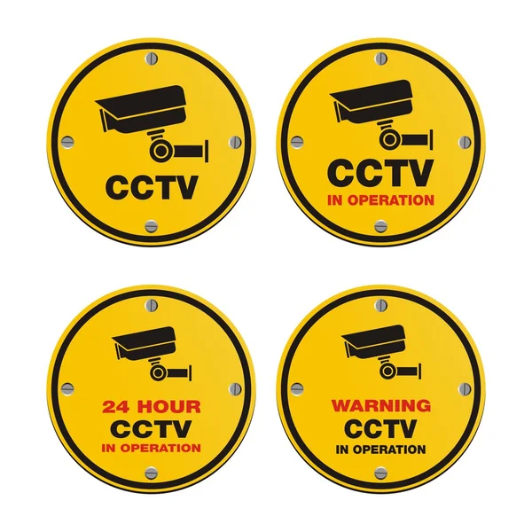 Signo de círculo de CCTV — Vector de stock