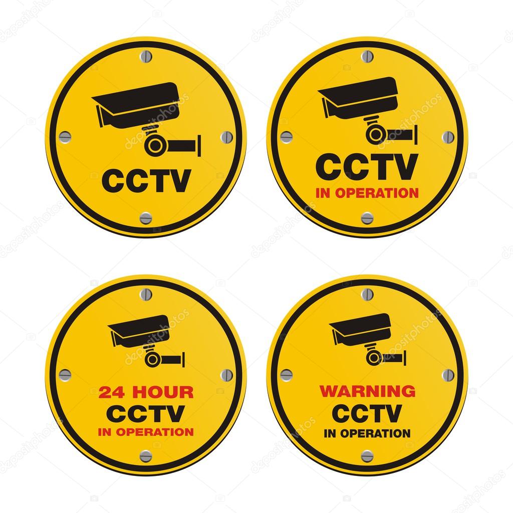 CCTV circle sign