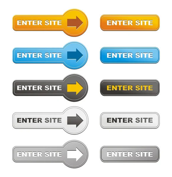 Enter site buttons — Stock Vector