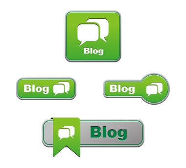 Yeşil blog düğmeleri