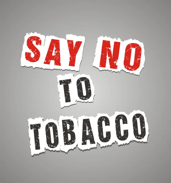 Säga nej till tobak affisch — Stock vektor