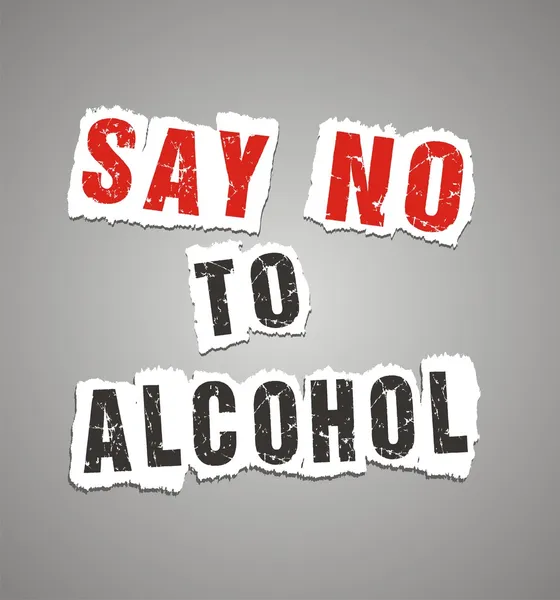 Dire non à l'affiche alcool — Image vectorielle