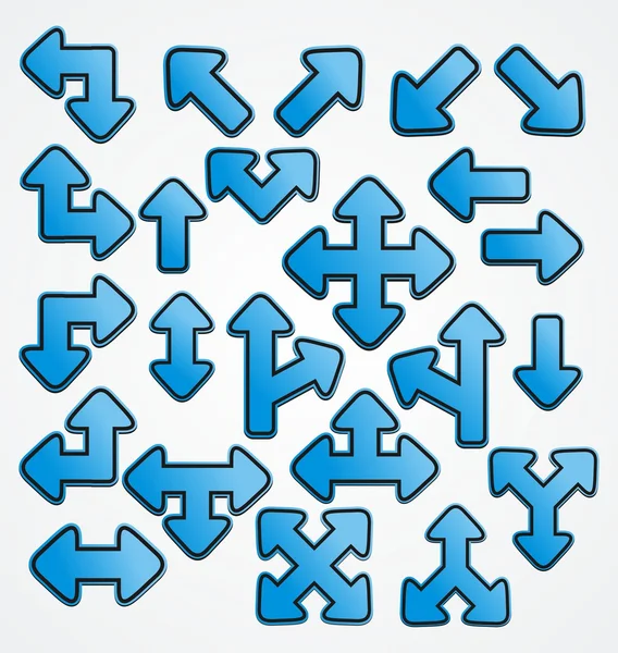 Flèche bleue signe — Image vectorielle