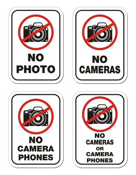 Nessun segno di telefoni della fotocamera — Vettoriale Stock