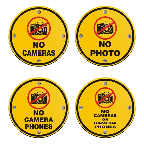 No cameras - circle sign — Stock Vector