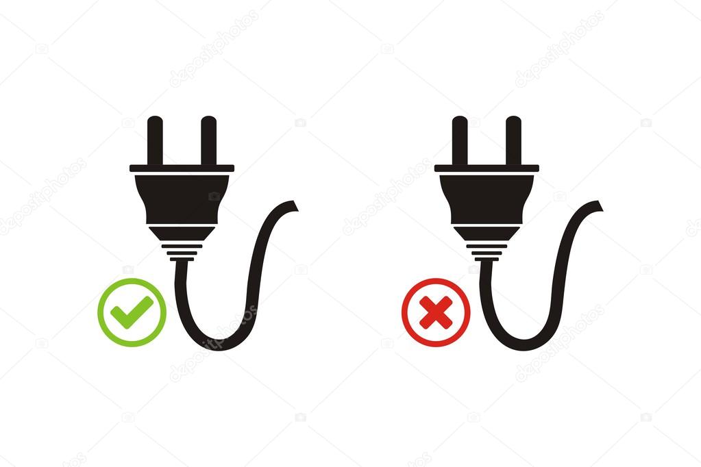 Plugged and un-plugged icons