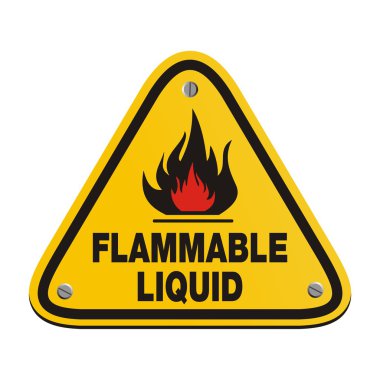 Triangle sign - flammable liquid clipart