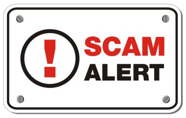 Scam Uyarı işareti - dikdörtgen işareti