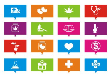 tıbbi marihuana dikdörtgen işaretçiler