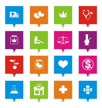 tıbbi marihuana kare işaretçiler