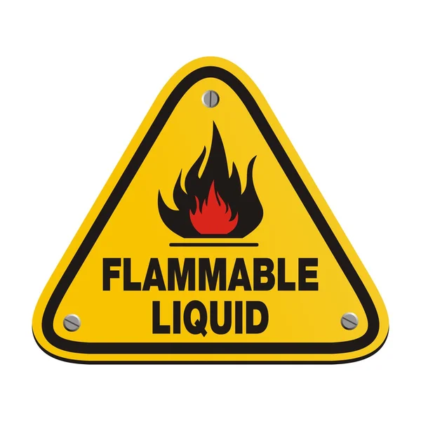 Panneau triangle - liquide inflammable — Image vectorielle