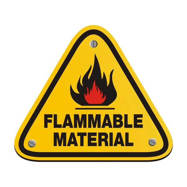 Triangle sign - flammable material — Stock Vector
