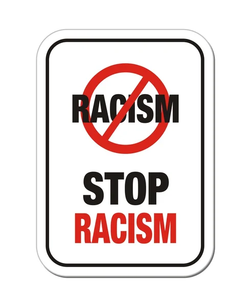 Stoppen met racisme tekenen — Stockvector