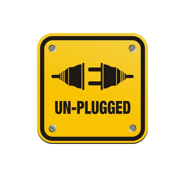 Unplugged négyzet alakú jelek — Stock Vector