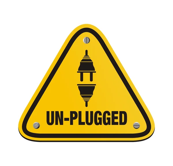 Unplugged üçgen işareti — Stok Vektör