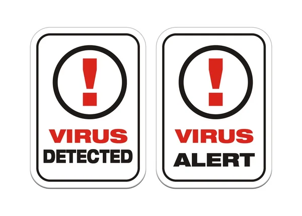 Señal de alerta de virus — Vector de stock