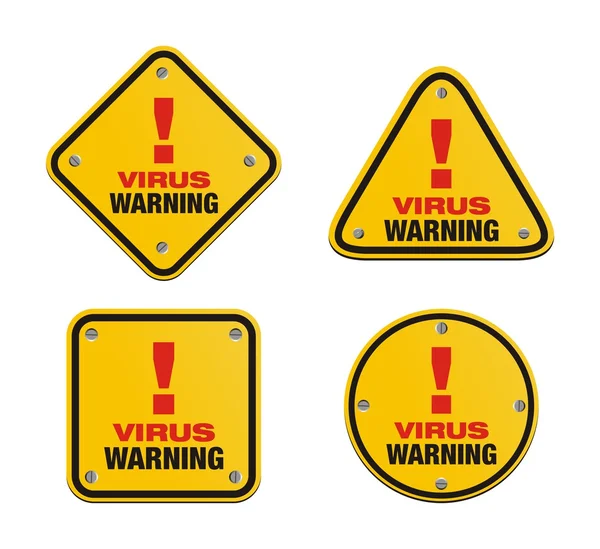 Virus warning signs — Stock Vector