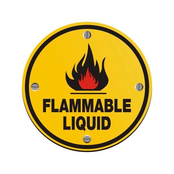 Round sign - flammable liquid — Stock Vector