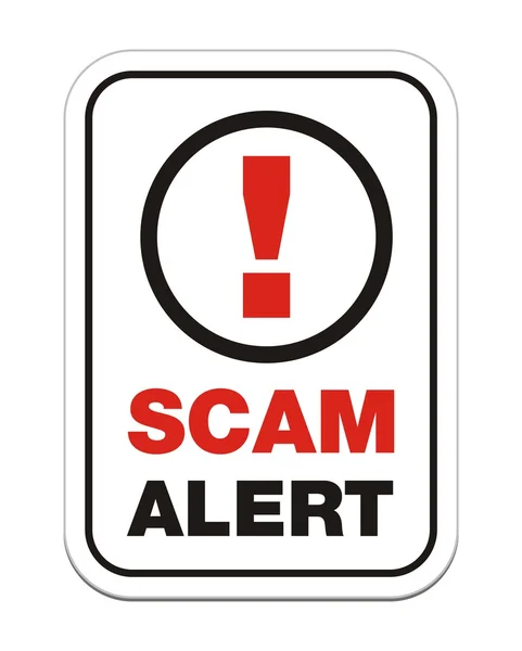 Scam alert sign — Stock Vector