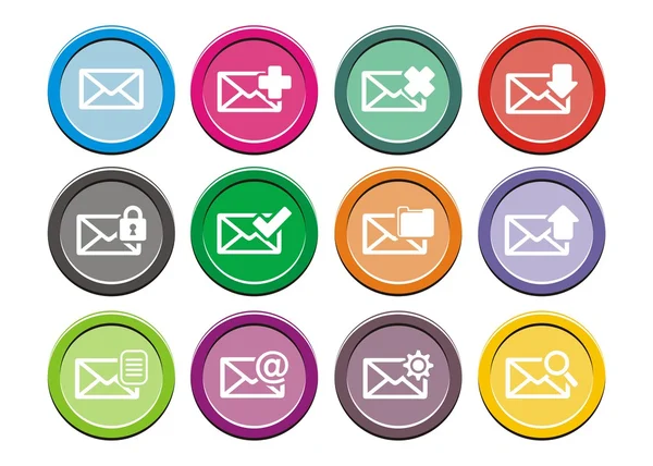 Messaging icons - round icon sets — Stock Vector