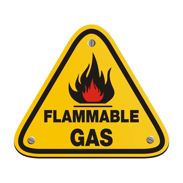 Triangle sign - flammable gas — Stock Vector