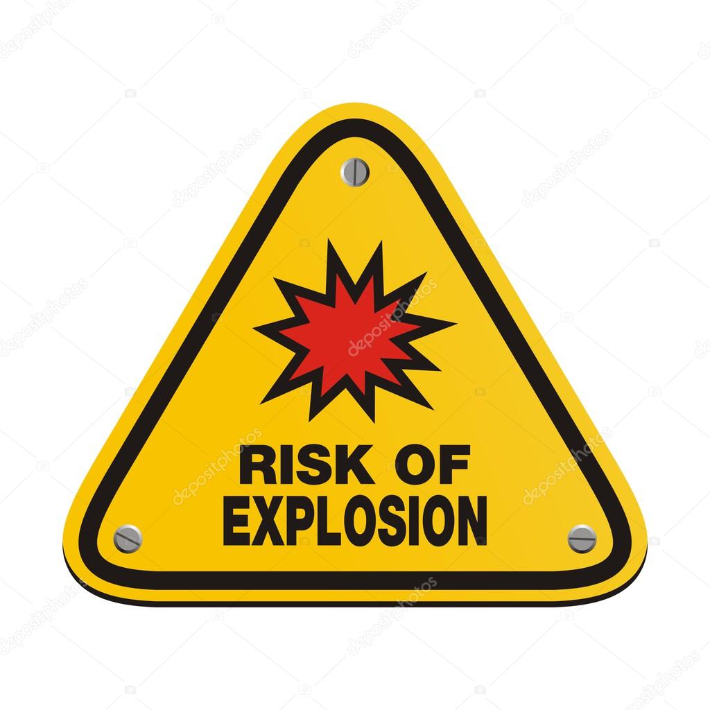 Risk of explosion - triangle sign