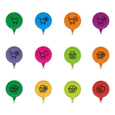 Online alışveriş işaretçi setleri