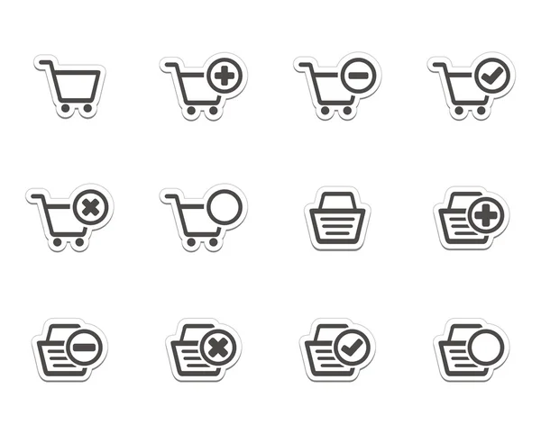 Ecommerce icons stickers — Stock Vector