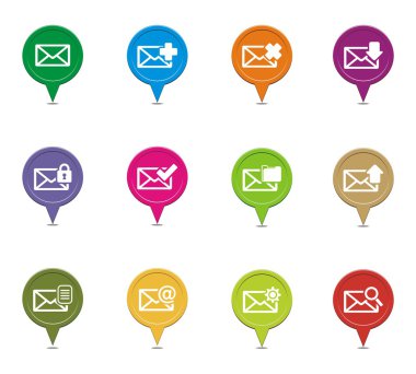 renkli ileti işaretçi setleri