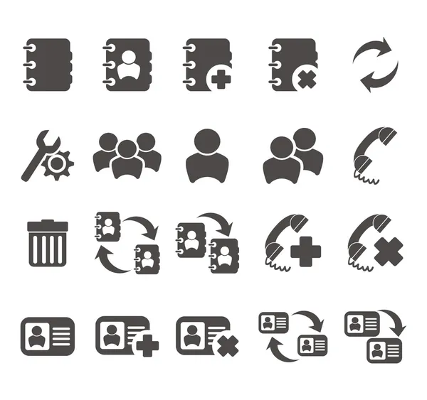 Kontakt - Handy-Icon-Sets — Stockvektor