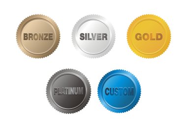 Medal badge - sets clipart